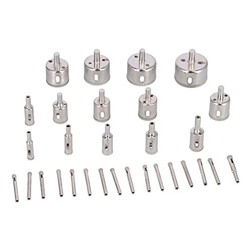 Bonbela 30 Pcs Set Glaslochöffner Marmorlochöffner Bohrer Bit Kit für Glas Granit Ziegel Beton Keramik Keramikfliesen Bonbela 30 Pcs Set Glaslochöffner Marmorlochöffner Bohrer Bit Kit für Glas Granit Ziegel Beton Keramik Keramikfliesen von Bonbela