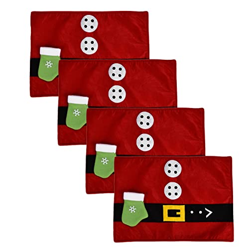 Bonbela 4 PCs Weihnachtstischmatten Nicht -Schlupf -Hitzebeständige Santa Design -Placemat für Esstischdekoration Restaurant Küche mit Umweltfreundlichem Material Bonbela 4 PCs Weihnachtstischmatten Nicht -Schlupf -Hitzebeständige Santa Design -Placemat für Esstischdekoration Restaurant Küche mit Umweltfreundlichem Material von Bonbela