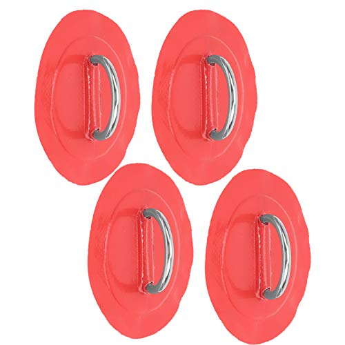Bonbela 4pcs Aufblasbare Bootskajak Dring Pad Marine Fixed Schnalle mit Elastischer Bungee -Kabel (Roter Patch) von Bonbela