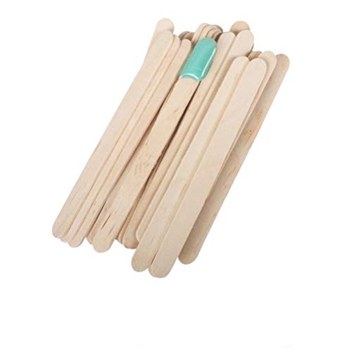 Bonbela 50Pcs Holz Waxing Wax Spachteln Haarentfernung Stock-Applikatoren Berufsgesichts Spa Zungenspatel Werkzeug Daub-Stick von Bonbela