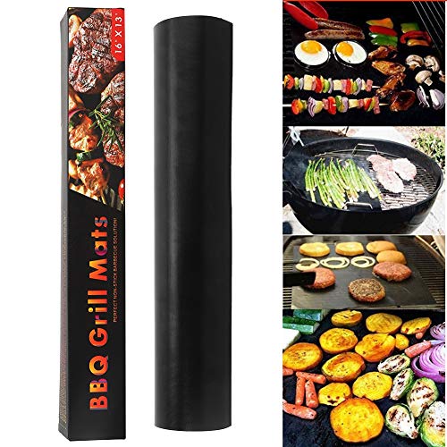 Bonbela 5pcs Barbecue Accessoires BBQ MAT BBQ MATs Wiederverwendbares Grill Kochpolster für Haushalt Küche Outdoor Grillgebrauch von Bonbela