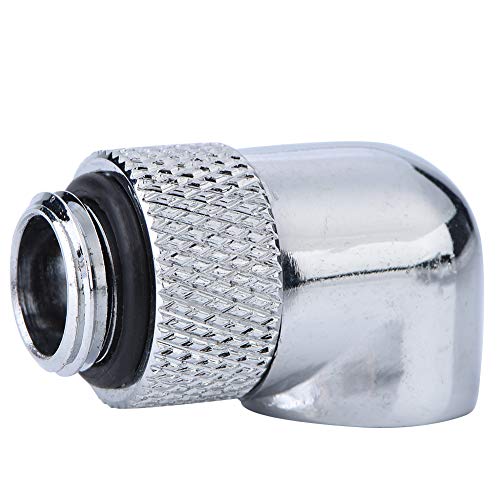 Bonbela 90 -Grad -Winkel Drehrohranschläge PC Wasserkühlung G1/4 Gewinde Ellbogenanschluss (Silber) von Bonbela