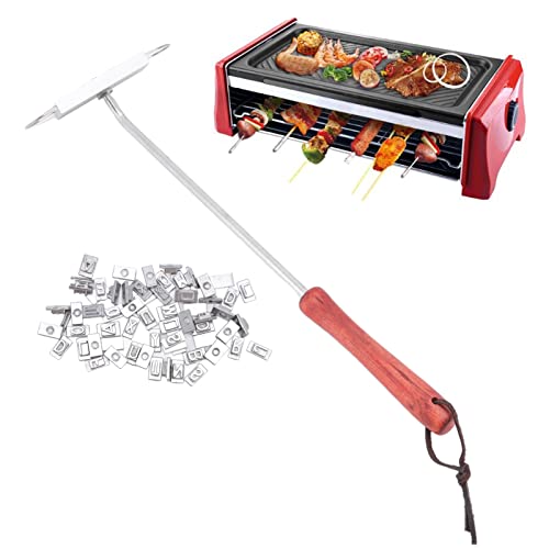 Bonbela BBQ Meat Branding Eisen BBQ Branding Iron English Letters Edelstahl Steak - -Eisen mit Holzgriff Zum Grillen von Bonbela