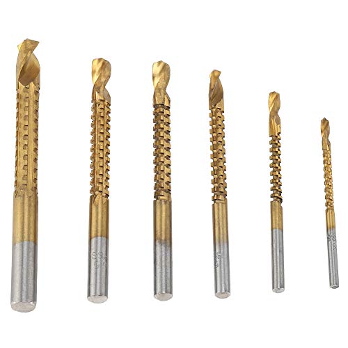 Bonbela Bit HSS - 6PCS HSS Titanschichtbohrer Bit Holzbearbeitung Holz Aluminium Plastikloch -Rillenwerkzeug Bonbela Bit HSS - 6PCS HSS Titanschichtbohrer Bit Holzbearbeitung Holz Aluminium Plastikloch -Rillenwerkzeug von Bonbela