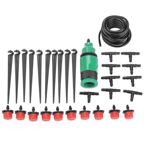 Bonbela Garten Rasen Gewächshaus Mikrobewässerungssystem Kit Anlagen Gießen Schlauchdüsen Sprinkler (25m / 82 Fuß) von Bonbela