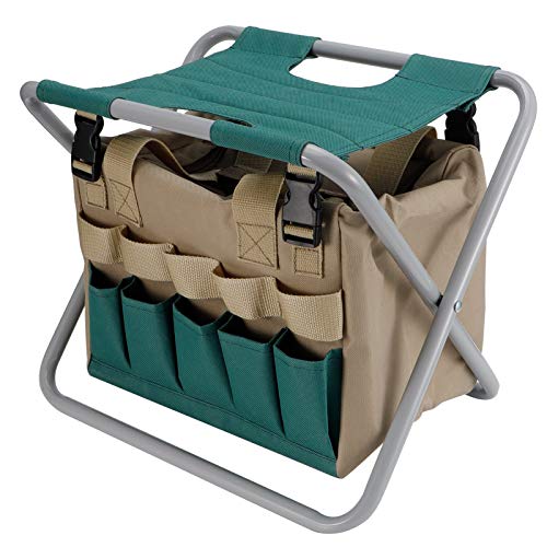 Bonbela Gartenhocker Sitz Multifunktion Tragbarer Klappstuhlstuhl mit Werkzeugtasche für Campingvorräte Im Freien Bonbela Gartenhocker Sitz Multifunktion Tragbarer Klappstuhlstuhl mit Werkzeugtasche für Campingvorräte Im Freien von Bonbela