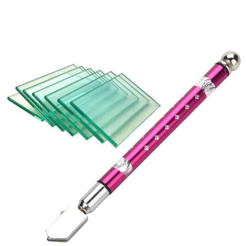 Bonbela Glasflaschenschneider Tragbarer Handheld -Rad -Glasschneider mit Nicht Schlupfgriff für 3~15 Mm Glasschnitte (Lila) von Bonbela