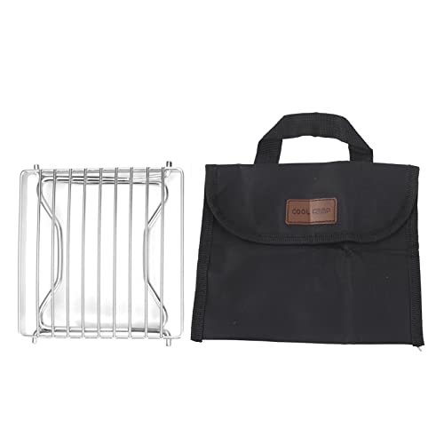 Bonbela Holzkohlegrill BBQ Grill Rack Mini Klappbare Edelstahl BBQ Grill für Outdoor Picknic Party von Bonbela