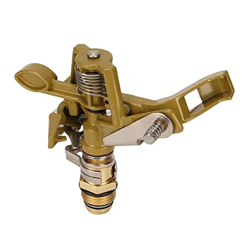 Bonbela Impact Sprinkler Head Rotor Sprinkler Kopf Oszillierende Sprinklerkopf Einstellbarer Sprühbereich 15 M 360 ° Rotation G1/2 Männlicher Faden mit Zinklegierung für von Bonbela