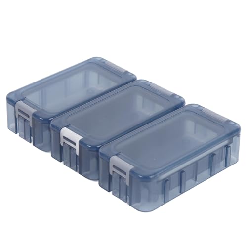 Bonbela Kämpfende Kasten Leichte Wasserfeste Tragbare Kaste Regulatorische Mini Hilfslour Lures Fisheries Box Kleiner Regulatorischer Behälter (Transparent blau) von Bonbela