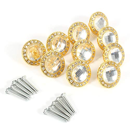 Bonbela Kleiderschrankknopf 10pcs Klarer Diamantkristallglas Garderobe Schrank Schubladen Tür Ziehen Griff von Bonbela