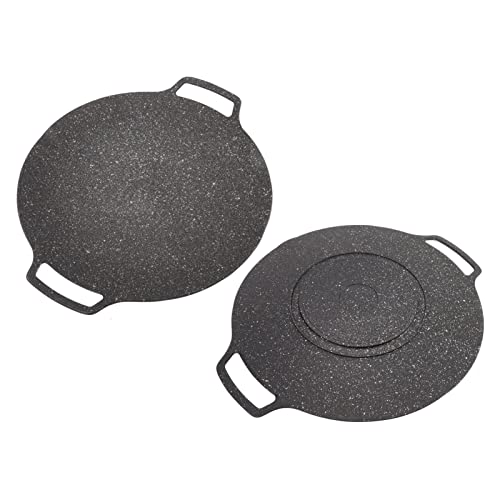 Bonbela Koreaner BBQ -Plattengrillgrill -Platten Barbecue Werkzeug Non Stab Kreisförmige Bratpfanne für Haus Im Freien Im Freien (Universeller Typ 33cm) von Bonbela