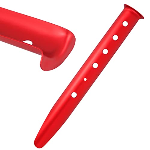 Bonbela Outdoor Camping Zelt Nagel Aluminiumlegierung Leichtes u -förmiger Schnee Peg Beach Zelt Baldachin Fixiernägel 31 Cm (Rot) von Bonbela