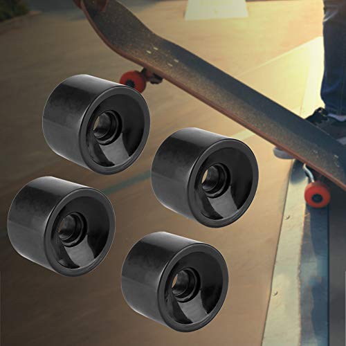 Bonbela Puente 4pcs Set PU Long Board Wheel Vor Hochwertiger PU -Skateboardräder Langes Brettrad 70 * 51 Mm (Schwarz) von Bonbela