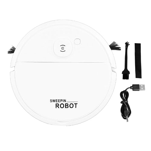 Bonbela Roboter-Staubsauger, Intelligenter, Leistungsstarker Saugroboter, Automatischer Kehr-Roboterstaubsauger mit Bürste für die Tägliche Reinigung von Tierhaaren und Harten von Bonbela