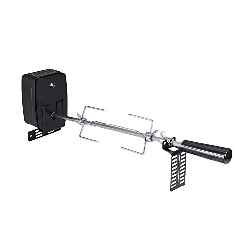 Bonbela Rotisserie -Kit für BBQ Universal Rotisserie Kit für Barbecue Edelstahl -Spuckstab Fleischgabeln mit Elektromotor von Bonbela