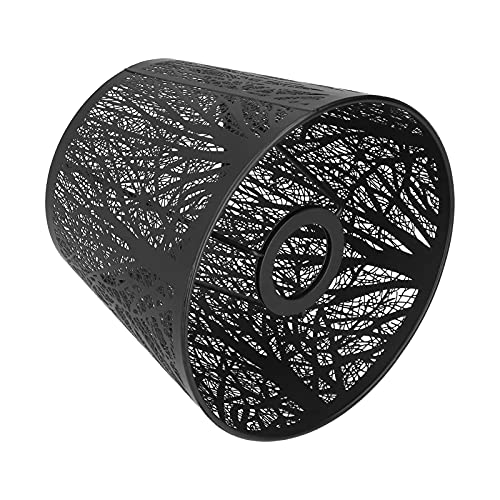Bonbela Schmiedeeisernen Lampenschirm Geschnitzte Waldbaum Geformte E27 Mini Lampenschatten für Tischlampen Schlafzimmer Nachttätigkeit Dekorumblack (Schwarz) von Bonbela