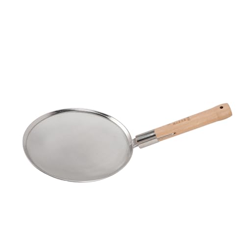 Bonbela Sksymer Löffel Filter Gebrechlicher Dampf -Skimmer Löffel 304 Edelstahl Leicht Vorgefertigter Großer Wellblöffel Kochen und Braten (28 cm/11,0 Zoll Durchmesser) von Bonbela