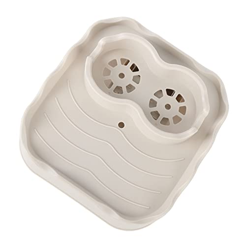 Bonbela -Tischschale mit Abflusslöchern Anti -Schlupf Merkmals für Schwimmbecken Spa Badewanne (Beige) von Bonbela