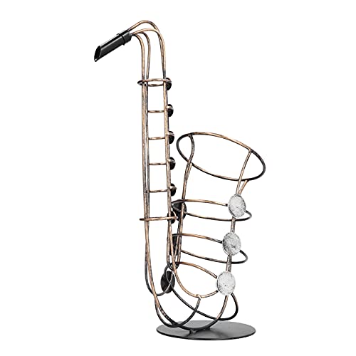 Bonbela Weinflaschenhalter Weinregal Weinständer Saxophonform Metall Figur Home Dekoration Handgefertigtes Schmiedeeisen mit Umweltfreundlicher Farbe für Wohnzimmer Esszimmer Bonbela Weinflaschenhalter Weinregal Weinständer Saxophonform Metall Figur Home Dekoration Handgefertigtes Schmiedeeisen mit Umweltfreundlicher Farbe für Wohnzimmer Esszimmer von Bonbela