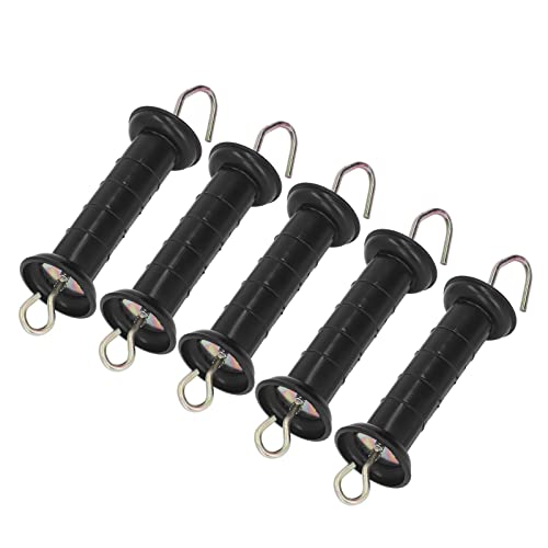 Bonbela Zaun -Tor -Griffgriff 5pcs Elektrischer Zaungriff Isolierter Griffstab mit Metallhaken für Landwirtschaftliche Weide von Bonbela