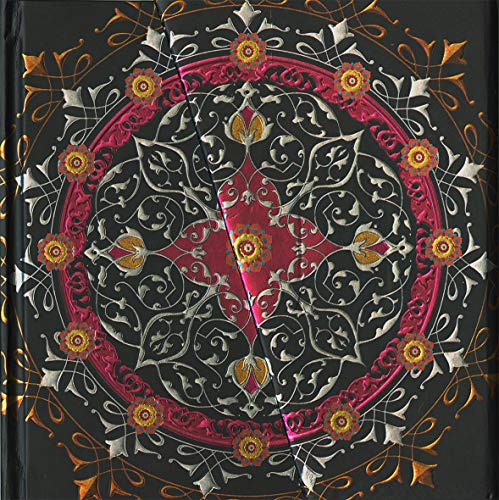 Boncahier 104012 Notizbuch 17.5 x 17.5 cm, 144 Seiten, blanco, Mandalas Motiv, schwarz/silber von Boncahier