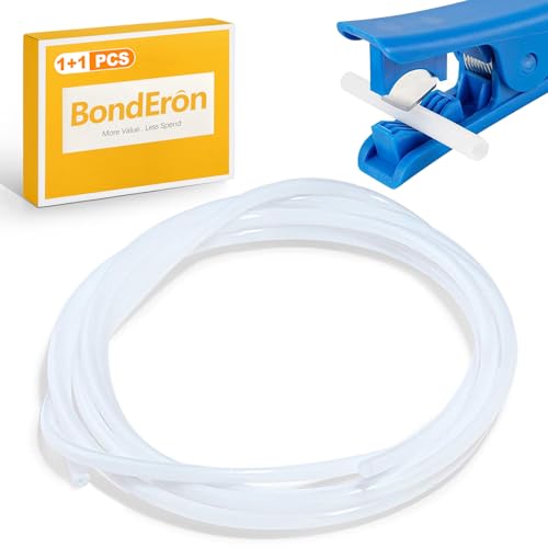 BondEron 4m PTFE Schlauch 4x2.5mm für 1.75mm Filament, PTFE Tube Set mit Schlauchschneider, PC4-M10 & PC4-M6 Verbinder, Hitzebeständig Niedrige Reibung 3D Drucker Zubehör von BondEron