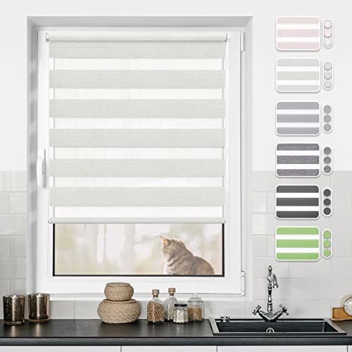 Doppelrollo Klemmfix ohne Bohren Rollos für Fenster ohne Bohren mit Bohren Leinen B100 x H210cm -Stoffbreite 96cm Rollo Fensterrollo Klemmrollos Fensterrollo innen lichtdurchlässig & verdunkelnd Doppelrollo Klemmfix ohne Bohren Rollos für Fenster ohne Bohren mit Bohren Leinen B100 x H210cm -Stoffbreite 96cm Rollo Fensterrollo Klemmrollos Fensterrollo innen lichtdurchlässig & verdunkelnd von BondFree