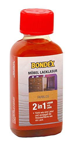 0,15 Liter Bondex Möbel Lacklasur farblos Holzlack Lack Holzlasur Lasur von Bondex