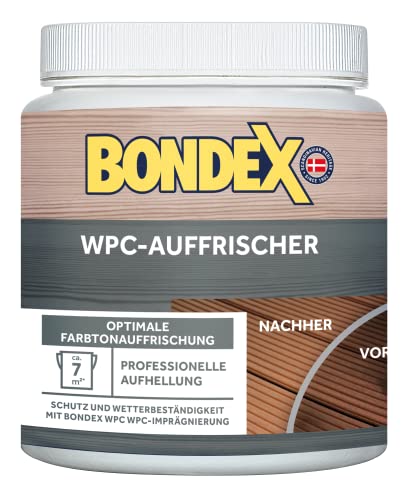 Bondex 386749 WPC-Auffrischer farblos 0,75 L für 7 m² - Gartenmöbelreiniger für optimale Farbtonauffrischung - Entfernung vom Grauschleier von Bondex
