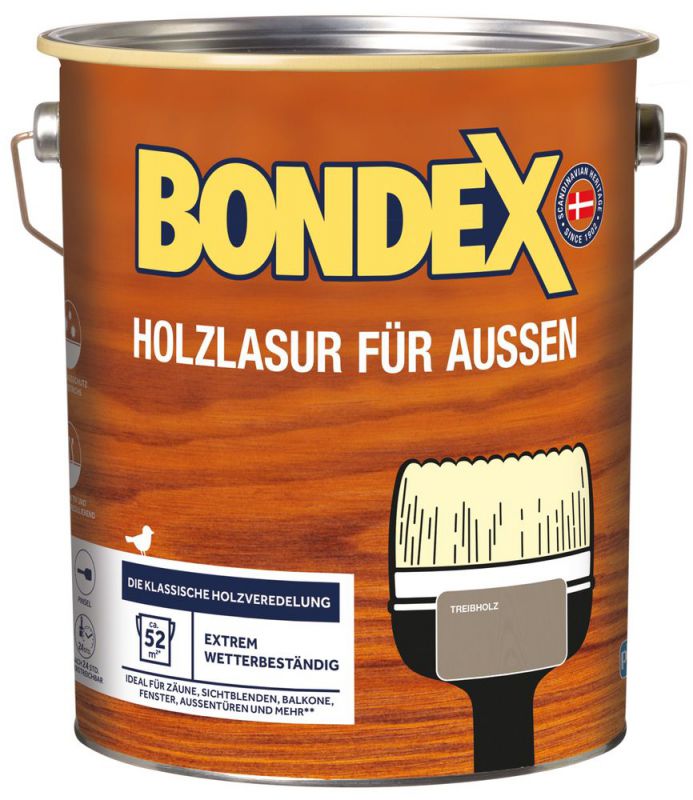 BONDEX HOLZLASUR FÜR AUSSEN TREIBHOLZ 4 L - 466786 von Bondex