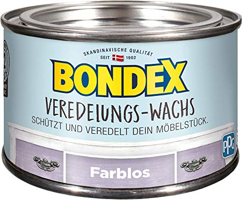 Bondex 392733 Veredelungs-Wachs transparent 0,25 L für 6 m² - Wasser- und schmutzabweisender Holzwachs - Holzschutzpflege von Bondex
