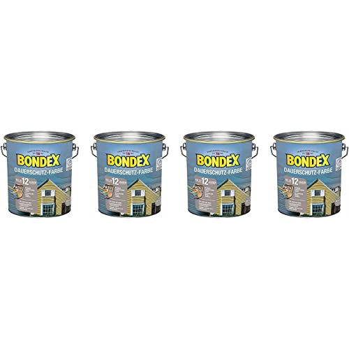 Bondex BigPack XL 4x Dauerschutz-Farbe Kakao/Schokoladenbraun 2,50l 329889 von Bondex