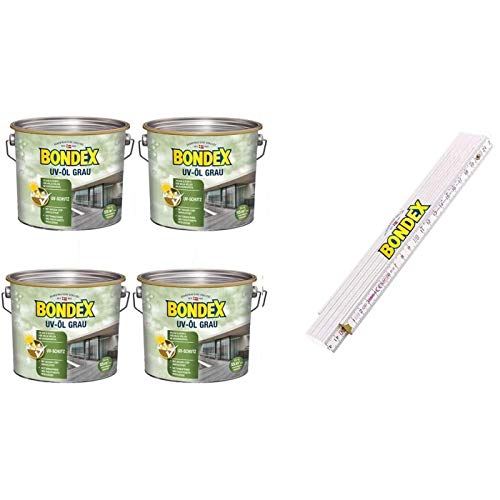 Bondex BigPack XL 4x Holz Öl UV Grau 2,5l 377947 + 1 x Bondex von Bondex