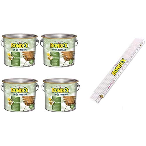 Bondex BigPack XL 4x UV-Öl Universal Farblos 2,50l 365224 + 1 x Bondex Zollstock Bondex BigPack XL 4x UV-Öl Universal Farblos 2,50l 365224 + 1 x Bondex Zollstock von Bondex