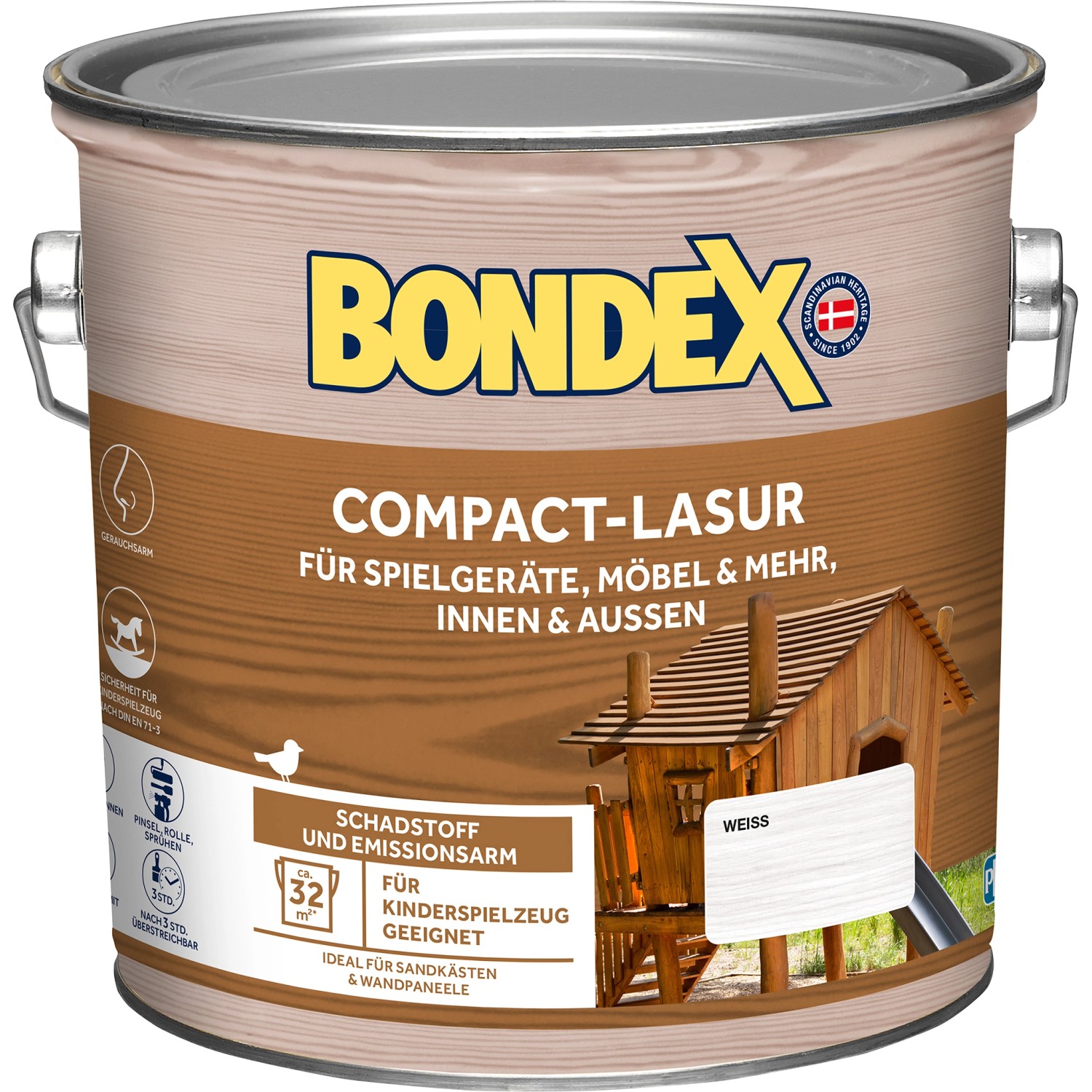 Bondex Compact-Lasur Weiß 2,5 l von Bondex