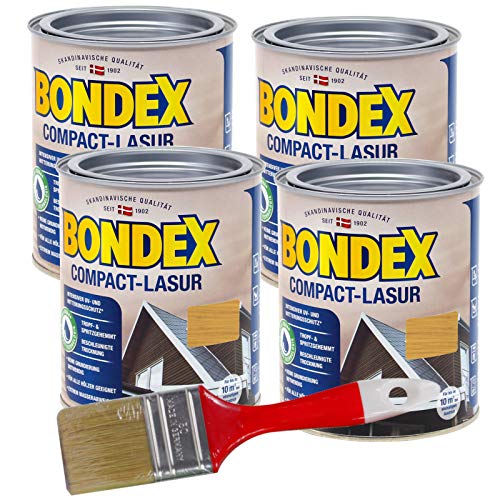 Bondex Compactlasur 2in1 Holzlasur 3L zum sprühen und streichen (eiche hell) von Bondex