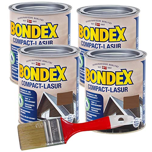 Bondex Compactlasur 2in1 Holzlasur 3L zum sprühen und streichen (nussbaum) von Bondex