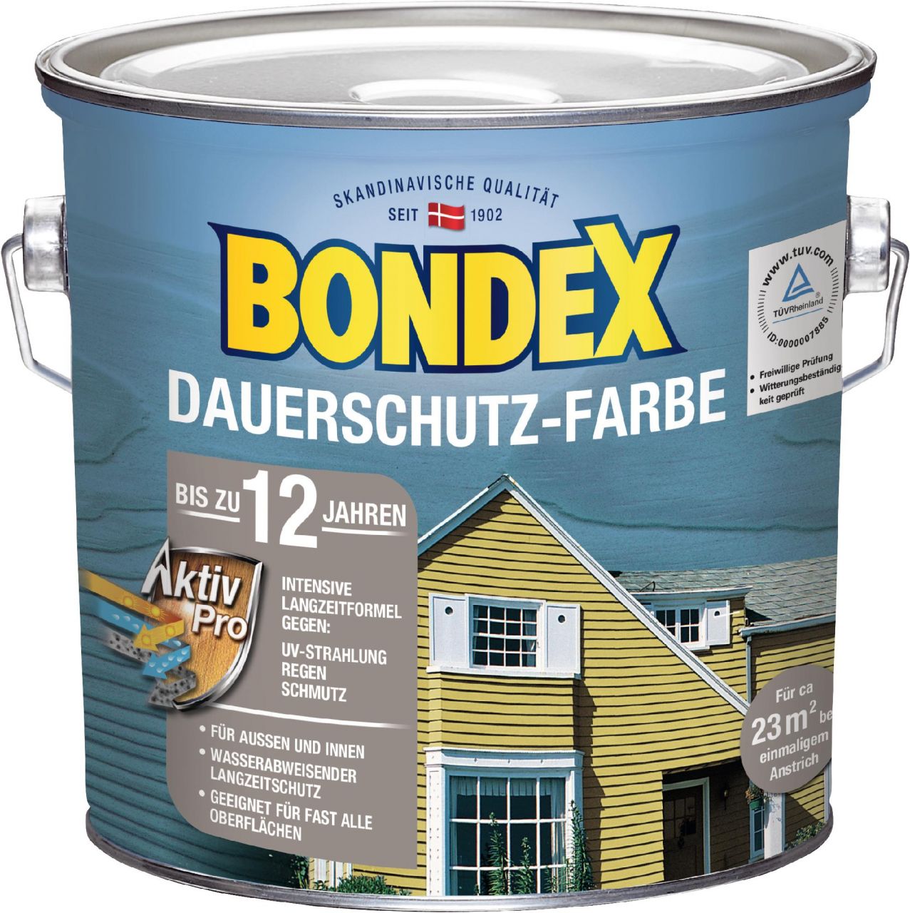Bondex Dauerschutz-Holzfarbe 2,5 L cremeweiß champagner von Bondex
