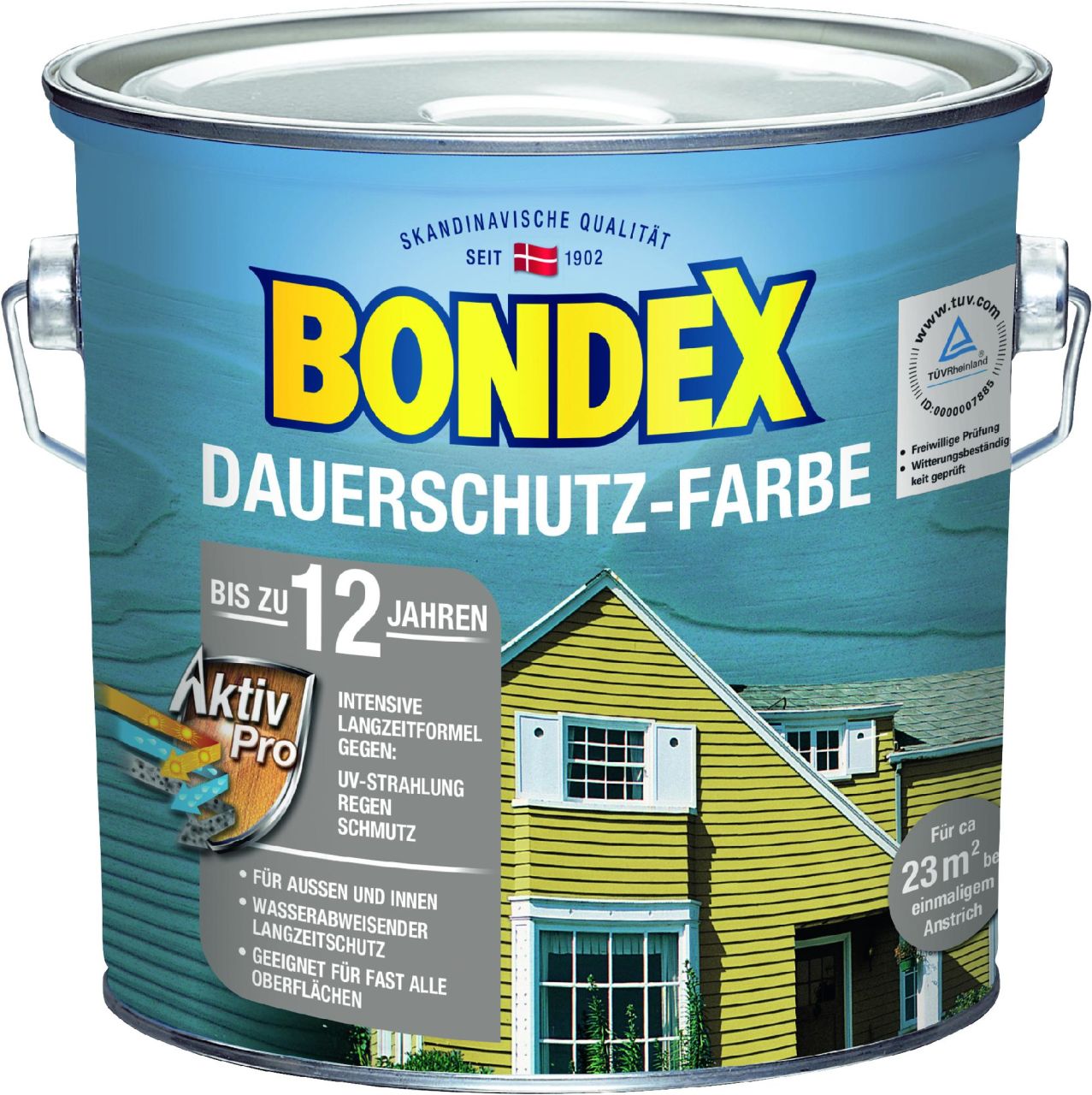 Bondex Dauerschutz-Holzfarbe 2,5 L schneeweiß von Bondex