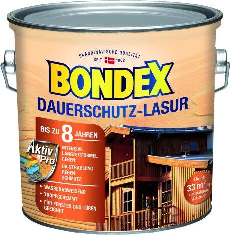 Bondex Dauerschutz Lasur 2,5 L grau von Bondex