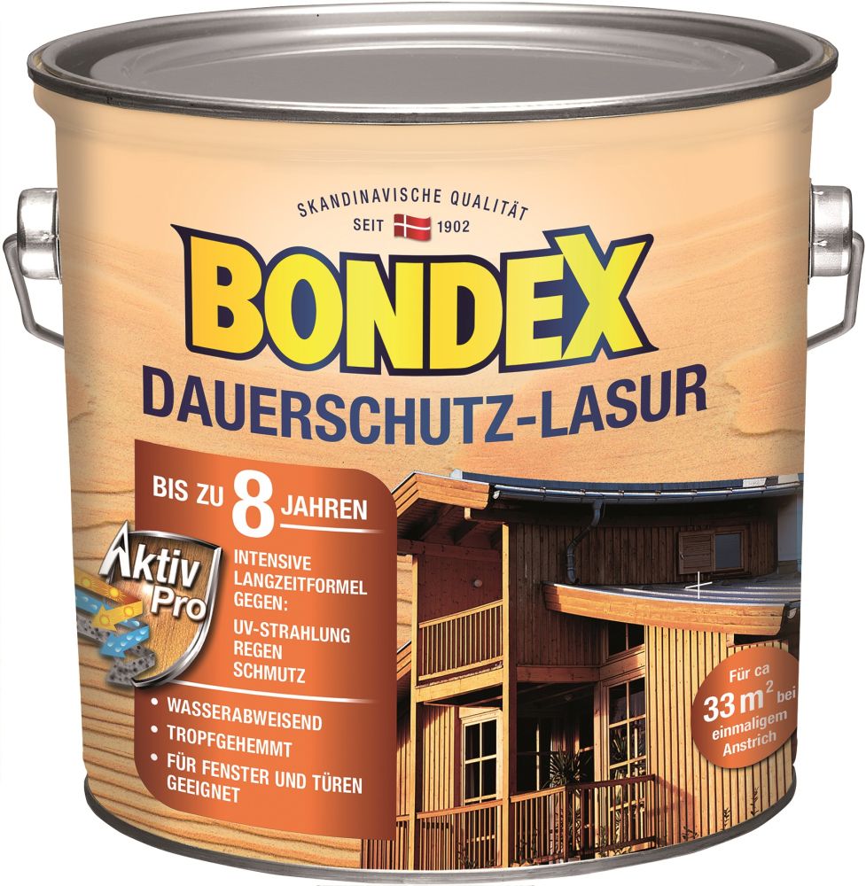 Bondex Dauerschutz Lasur 2,5 L weiß von Bondex