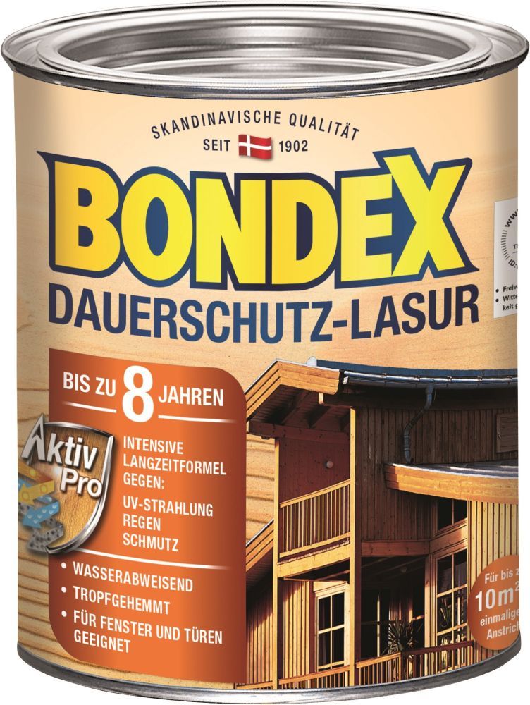 Bondex Dauerschutz Lasur 750 ml weiß von Bondex