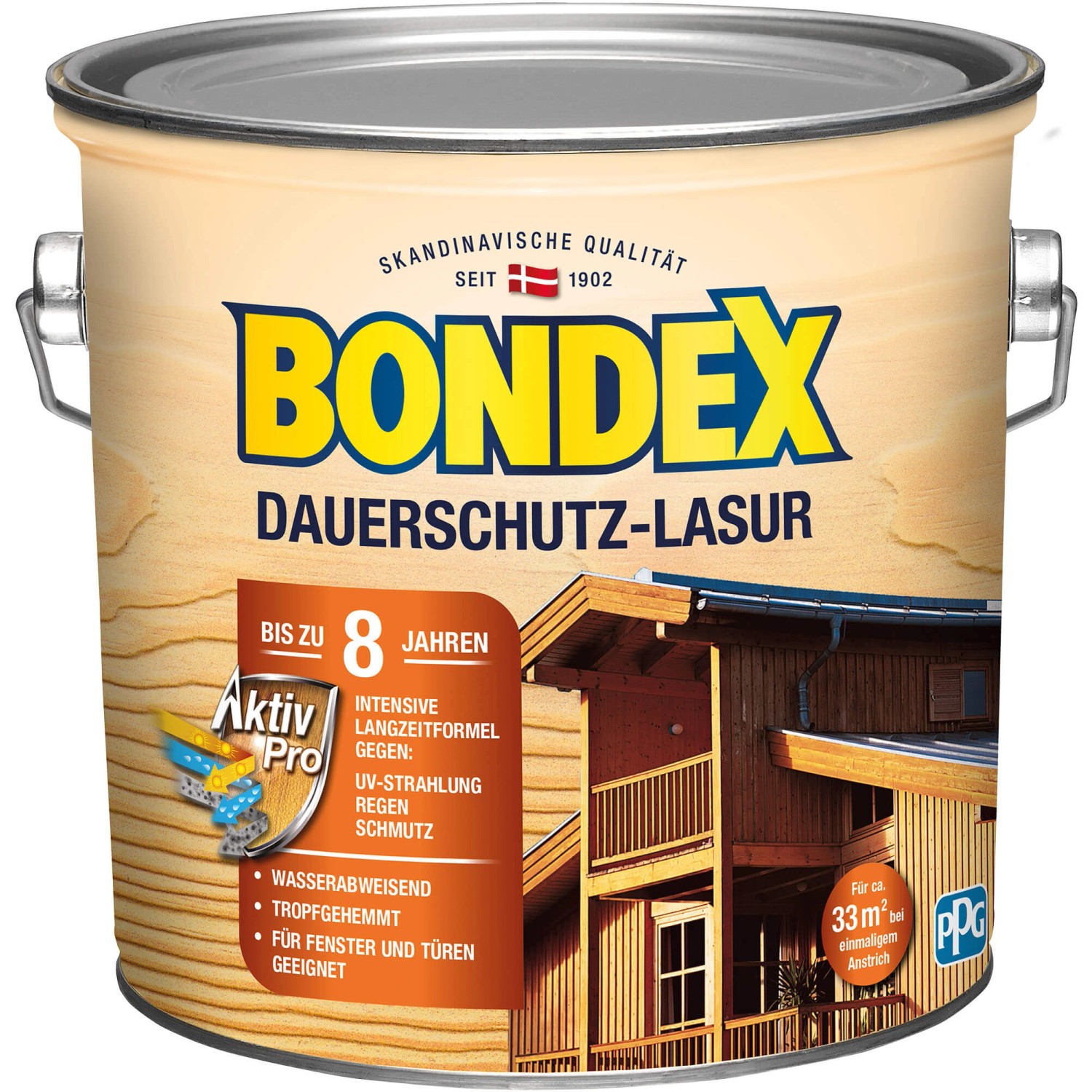 Bondex Dauerschutz-Lasur Grau 2,5 l von Bondex