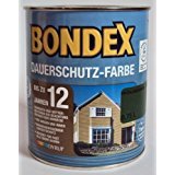 Bondex Dauerschutzholzfarbe, Wetterschutzfarbe Farbton Frühlingsgrün 2,25 Liter von Bondex