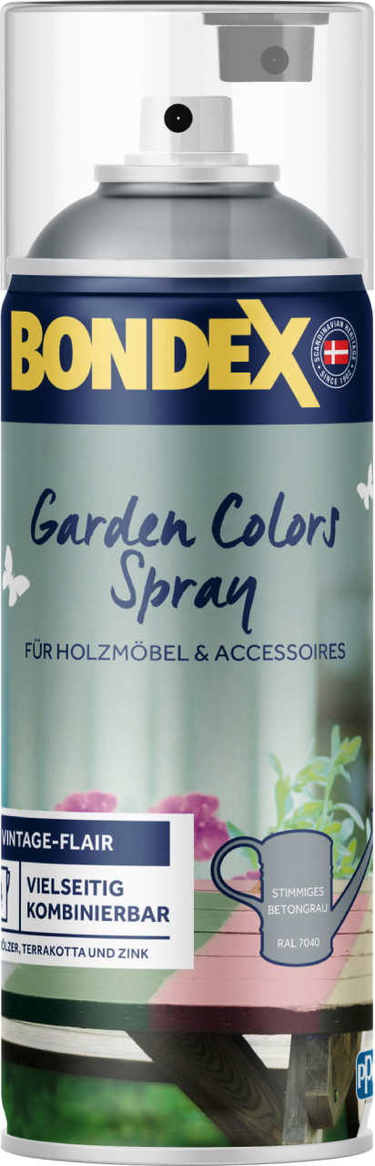 Bondex Garden Colors Spray Stimmiges Betongrau (RAL 7040) 400 ml von Bondex
