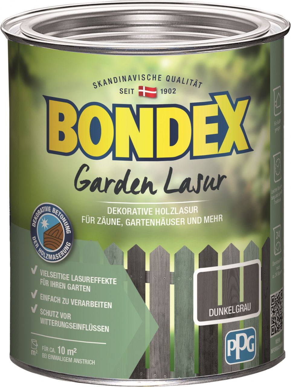 Bondex Garden Greys Lasur Hell Naturgrau 750 ml von Bondex