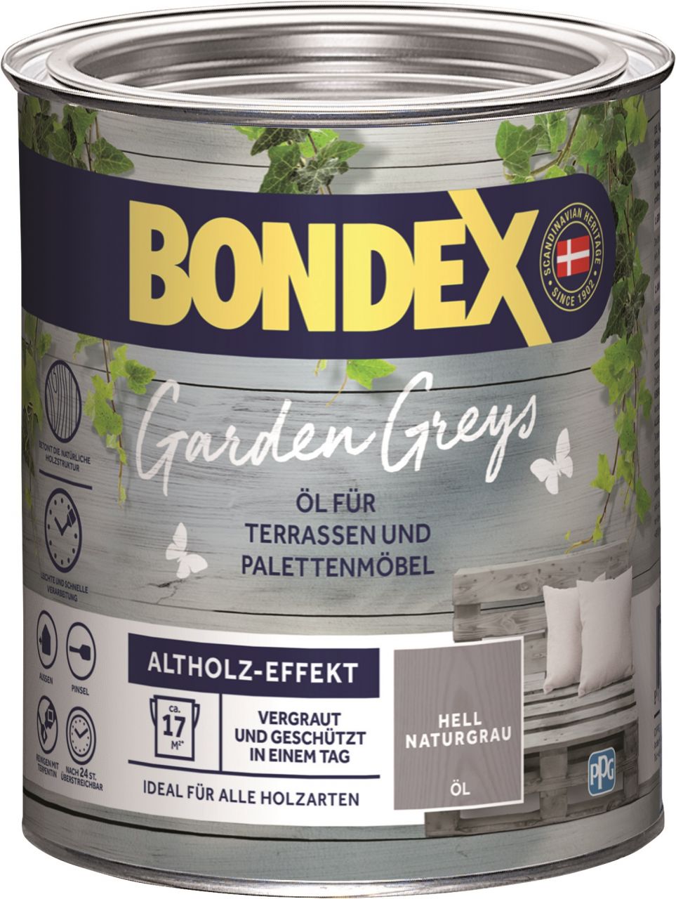 Bondex Garden Greys Öl 750 ml hell naturgrau von Bondex