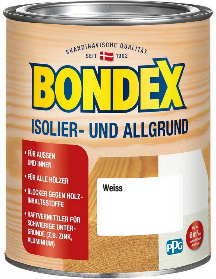 Bondex Haftgrund BONDEX Isolier- und Allgrund, Sperr- und Haftgrund, Größe 0,75 l, weiß, Wahlweise mit 0,75 l oder 2,5 l erhältlich von Bondex