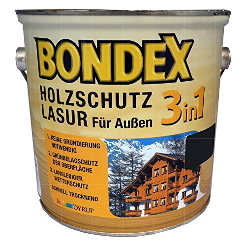 Bondex"Holz-Lasur für aussen 3in1" - 750ml (800-Weiß) von Bondex